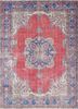 vintage red and orange wool hand knotted Rug - HeadShot vintage red and orange wool hand knotted Rug - HeadShot
