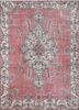 vintage red and orange wool hand knotted Rug - HeadShot vintage red and orange wool hand knotted Rug - HeadShot