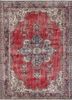 vintage red and orange wool hand knotted Rug - HeadShot vintage red and orange wool hand knotted Rug - HeadShot