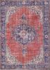vintage red and orange wool hand knotted Rug - HeadShot vintage red and orange wool hand knotted Rug - HeadShot