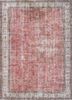 vintage red and orange wool hand knotted Rug - HeadShot vintage red and orange wool hand knotted Rug - HeadShot