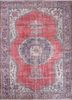 vintage red and orange wool hand knotted Rug - HeadShot vintage red and orange wool hand knotted Rug - HeadShot