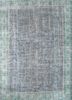 vintage grey and black wool hand knotted Rug - HeadShot vintage grey and black wool hand knotted Rug - HeadShot