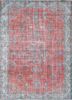 vintage red and orange wool hand knotted Rug - HeadShot vintage red and orange wool hand knotted Rug - HeadShot