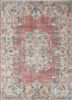 vintage red and orange wool hand knotted Rug - HeadShot vintage red and orange wool hand knotted Rug - HeadShot