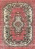 vintage red and orange wool hand knotted Rug - HeadShot vintage red and orange wool hand knotted Rug - HeadShot