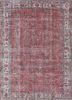 vintage red and orange wool hand knotted Rug - HeadShot vintage red and orange wool hand knotted Rug - HeadShot