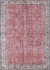 vintage red and orange wool hand knotted Rug - HeadShot vintage red and orange wool hand knotted Rug - HeadShot