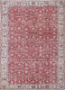 vintage red and orange wool hand knotted Rug - HeadShot vintage red and orange wool hand knotted Rug - HeadShot