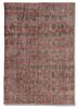vintage red and orange wool hand knotted Rug - HeadShot vintage red and orange wool hand knotted Rug - HeadShot