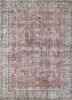 vintage red and orange wool hand knotted Rug - HeadShot