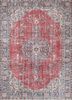 vintage red and orange wool hand knotted Rug - HeadShot vintage red and orange wool hand knotted Rug - HeadShot