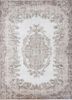 vintage beige and brown wool hand knotted Rug - HeadShot vintage beige and brown wool hand knotted Rug - HeadShot
