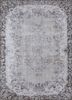 vintage grey and black wool hand knotted Rug - HeadShot vintage grey and black wool hand knotted Rug - HeadShot