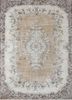 vintage beige and brown wool hand knotted Rug - HeadShot
