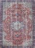 vintage red and orange wool hand knotted Rug - HeadShot vintage red and orange wool hand knotted Rug - HeadShot