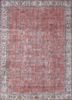 vintage red and orange wool hand knotted Rug - HeadShot vintage red and orange wool hand knotted Rug - HeadShot