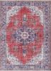 vintage red and orange wool hand knotted Rug - HeadShot vintage red and orange wool hand knotted Rug - HeadShot