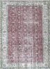 vintage red and orange wool hand knotted Rug - HeadShot vintage red and orange wool hand knotted Rug - HeadShot