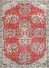 vintage red and orange wool hand knotted Rug - HeadShot vintage red and orange wool hand knotted Rug - HeadShot