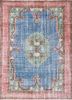 vintage blue wool hand knotted Rug - HeadShot vintage blue wool hand knotted Rug - HeadShot