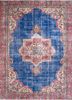 vintage blue wool hand knotted Rug - HeadShot vintage blue wool hand knotted Rug - HeadShot