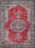 vintage red and orange wool hand knotted Rug - HeadShot vintage red and orange wool hand knotted Rug - HeadShot