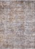 lacuna beige and brown wool hand knotted Rug - HeadShot