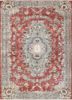 vintage red and orange wool hand knotted Rug - HeadShot vintage red and orange wool hand knotted Rug - HeadShot