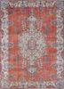 vintage red and orange wool hand knotted Rug - HeadShot vintage red and orange wool hand knotted Rug - HeadShot