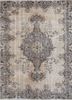 vintage grey and black wool hand knotted Rug - HeadShot vintage grey and black wool hand knotted Rug - HeadShot