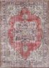 vintage red and orange wool hand knotted Rug - HeadShot vintage red and orange wool hand knotted Rug - HeadShot