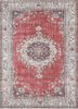 vintage red and orange wool hand knotted Rug - HeadShot vintage red and orange wool hand knotted Rug - HeadShot