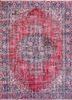 vintage red and orange wool hand knotted Rug - HeadShot vintage red and orange wool hand knotted Rug - HeadShot