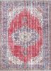 vintage red and orange wool hand knotted Rug - HeadShot vintage red and orange wool hand knotted Rug - HeadShot