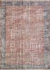 vintage red and orange wool hand knotted Rug - HeadShot vintage red and orange wool hand knotted Rug - HeadShot