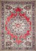 vintage red and orange wool hand knotted Rug - HeadShot vintage red and orange wool hand knotted Rug - HeadShot