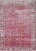 vintage red and orange wool hand knotted Rug - HeadShot vintage red and orange wool hand knotted Rug - HeadShot
