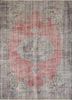 vintage red and orange wool hand knotted Rug - HeadShot vintage red and orange wool hand knotted Rug - HeadShot