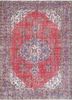 vintage red and orange wool hand knotted Rug - HeadShot vintage red and orange wool hand knotted Rug - HeadShot