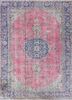vintage pink and purple wool hand knotted Rug - HeadShot vintage pink and purple wool hand knotted Rug - HeadShot