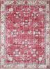 vintage red and orange wool hand knotted Rug - HeadShot vintage red and orange wool hand knotted Rug - HeadShot