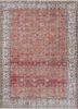 vintage red and orange wool hand knotted Rug - HeadShot vintage red and orange wool hand knotted Rug - HeadShot