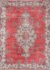 vintage red and orange wool hand knotted Rug - HeadShot vintage red and orange wool hand knotted Rug - HeadShot
