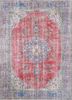 vintage red and orange wool hand knotted Rug - HeadShot vintage red and orange wool hand knotted Rug - HeadShot