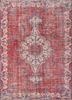 vintage red and orange wool hand knotted Rug - HeadShot vintage red and orange wool hand knotted Rug - HeadShot