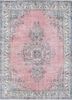 vintage red and orange wool hand knotted Rug - HeadShot vintage red and orange wool hand knotted Rug - HeadShot