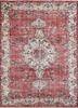 vintage red and orange wool hand knotted Rug - HeadShot vintage red and orange wool hand knotted Rug - HeadShot