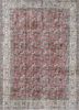 vintage red and orange wool hand knotted Rug - HeadShot vintage red and orange wool hand knotted Rug - HeadShot