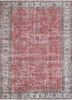 vintage red and orange wool hand knotted Rug - HeadShot vintage red and orange wool hand knotted Rug - HeadShot